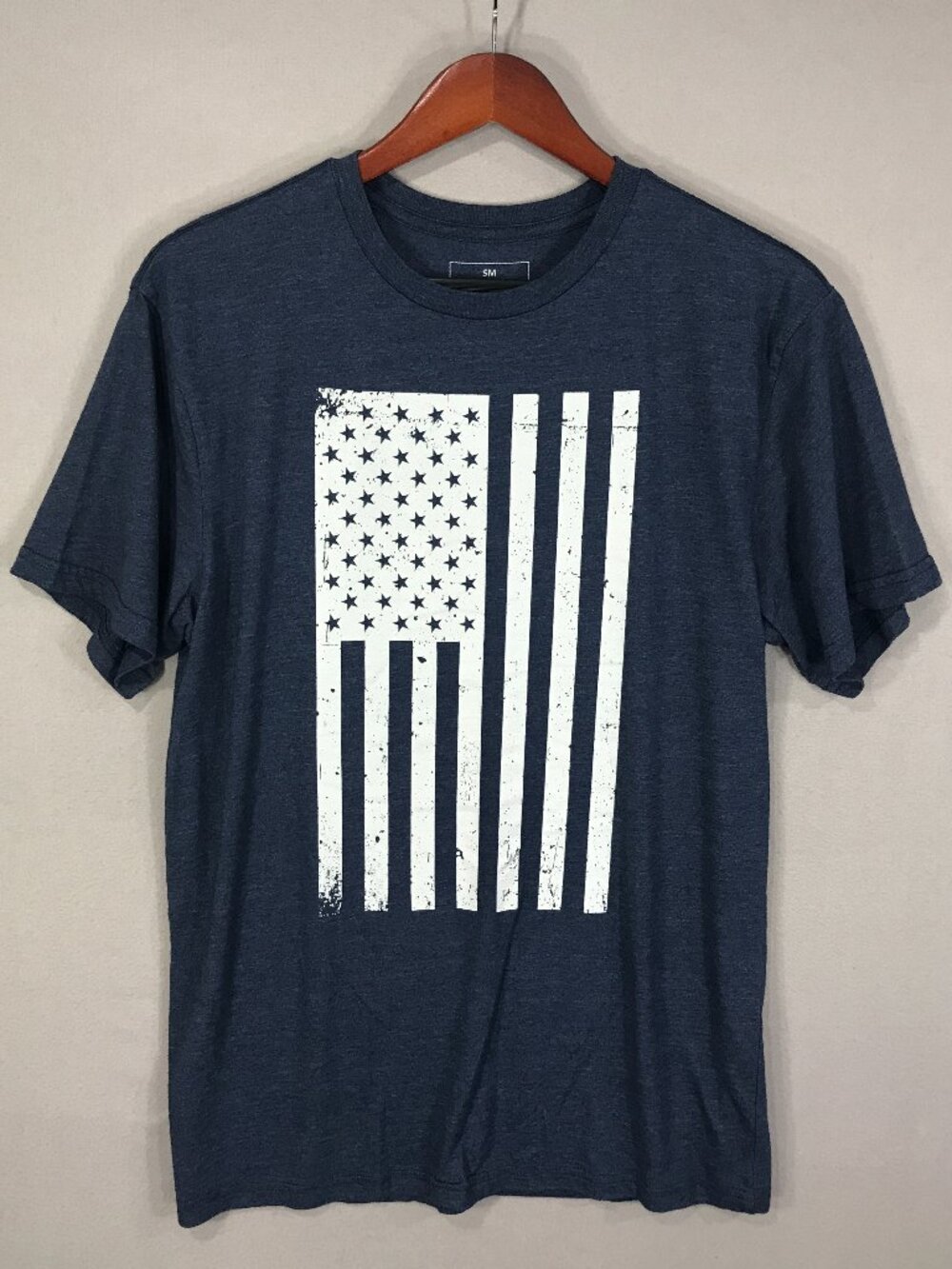 DSG T Shirt Men's Small Blue USA Flag Crewneck Tee Dicks Sporting Goods America